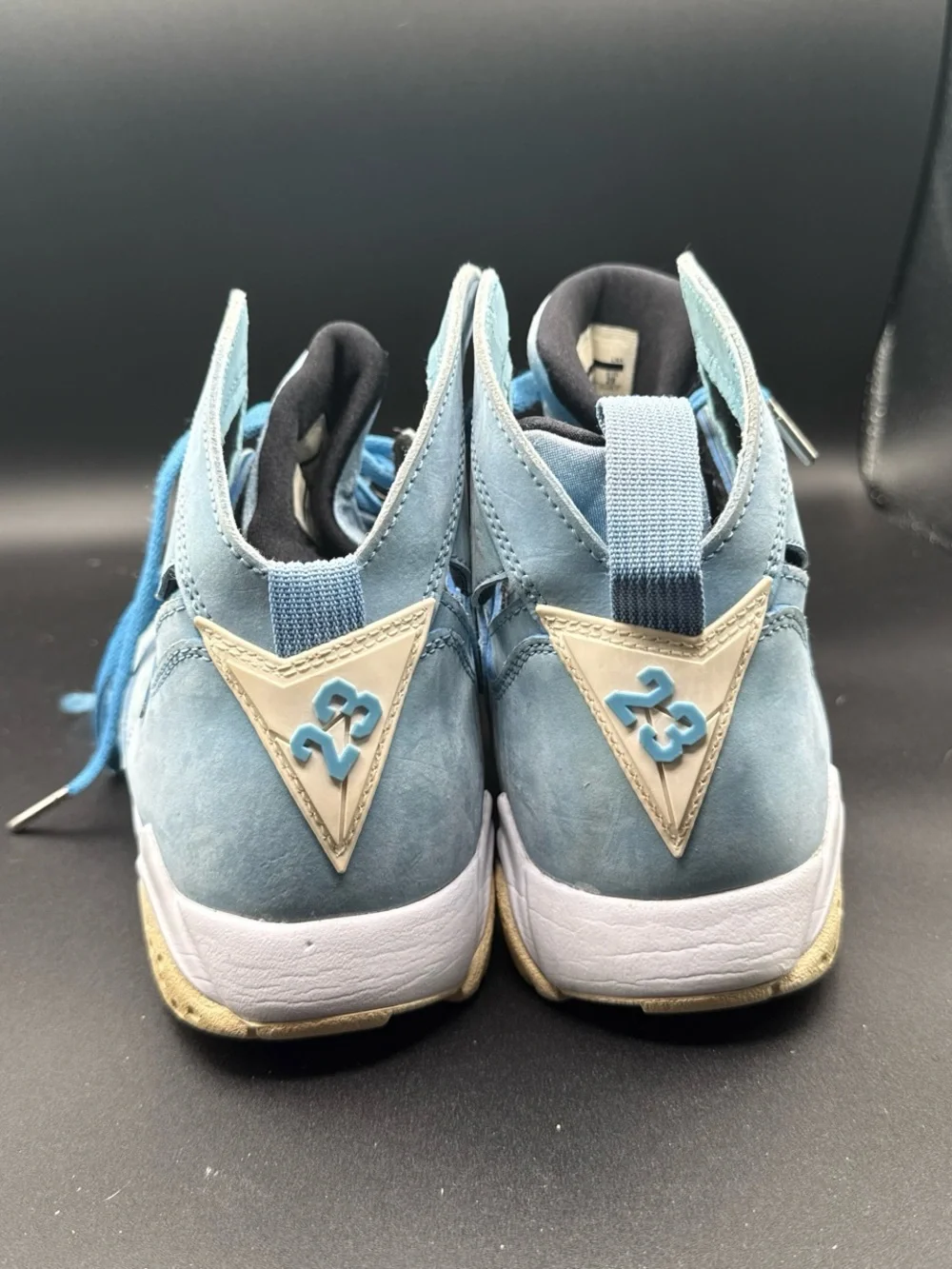 Jordan Light Blue and Black High-Top Sneakers